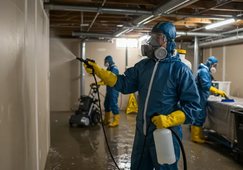 Basement Sanitization and Antimicrobial Treatment process in Morrisville, NY